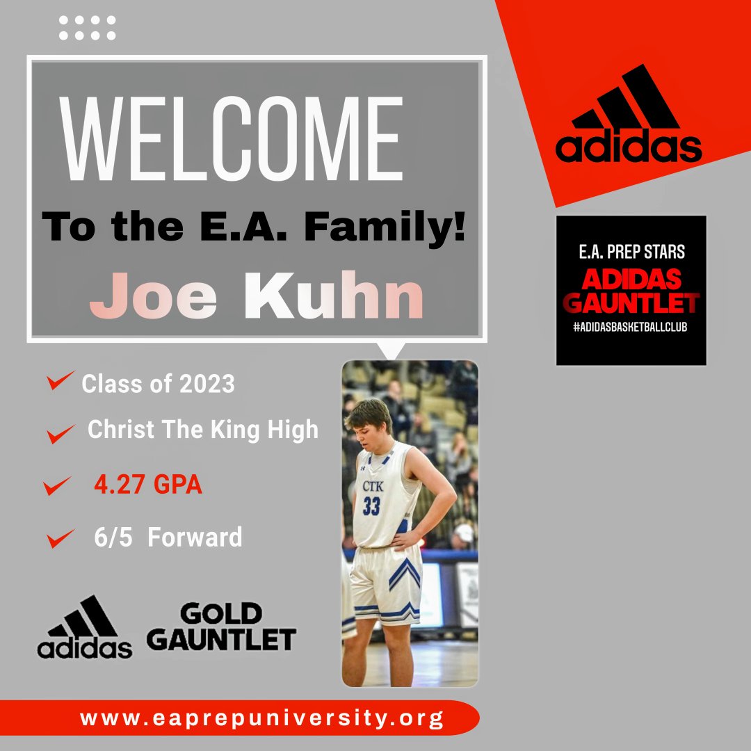 "WELCOME TO THE FAMILY!!"
<a href="/JoeKuhn0/">Joe Kuhn</a> 17u Adidas Gold Team-Allen #EAPrepStars #adidasbasketballclub #adidasgoldgauntlet #EAPrep