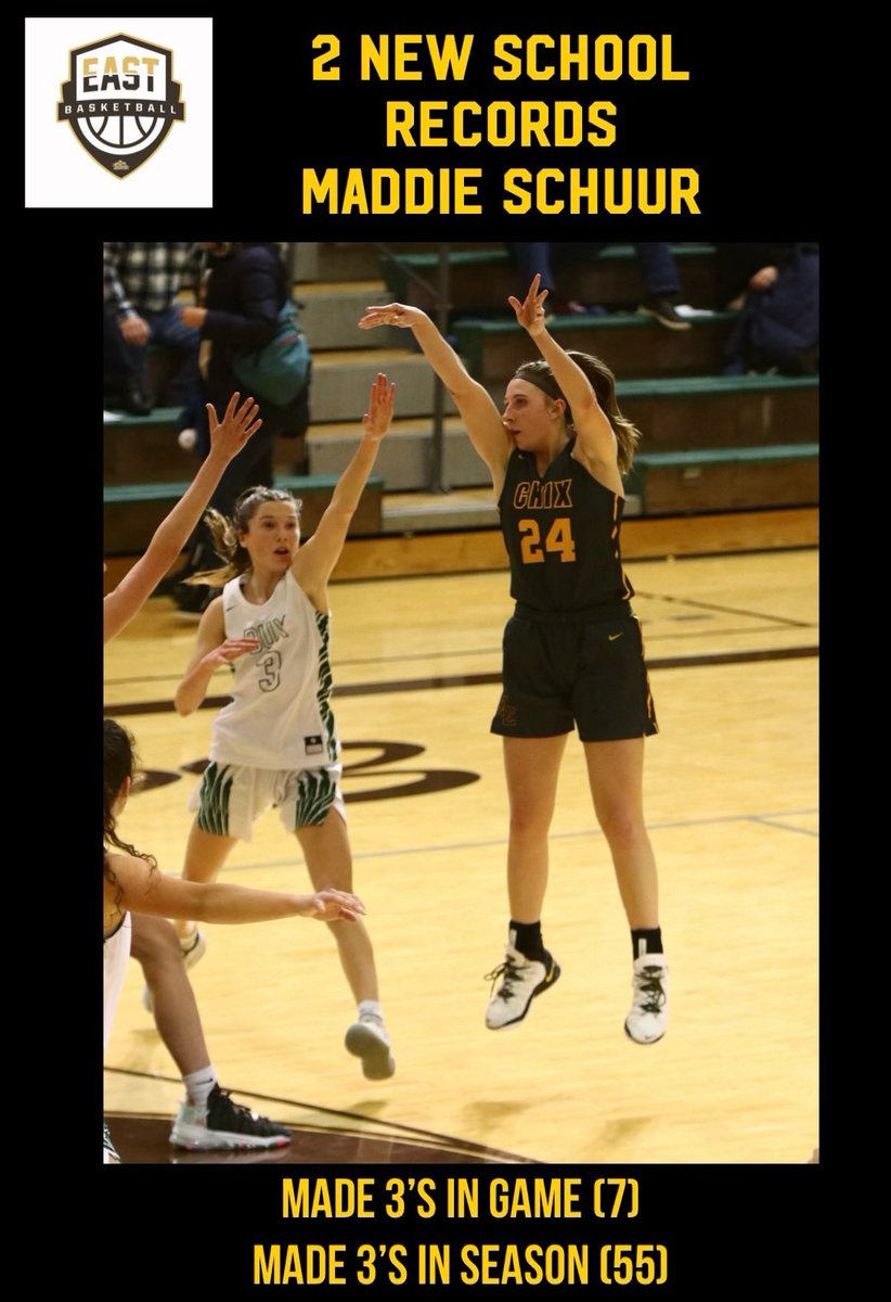 What a career by senior Maddie Schuur! Two time First Team All Conference and now holds two ZE girls basketball records! Can’t wait to watch you succeed at the next level!