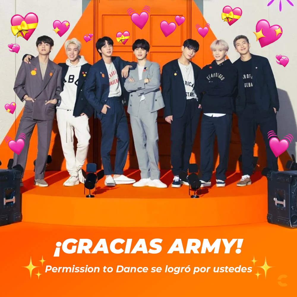 A tod@s los que esperaron, estuvieron, aguantaron, rieron y compartieron, ¡gracias Army! 💜 BTS Permission to Dance✨