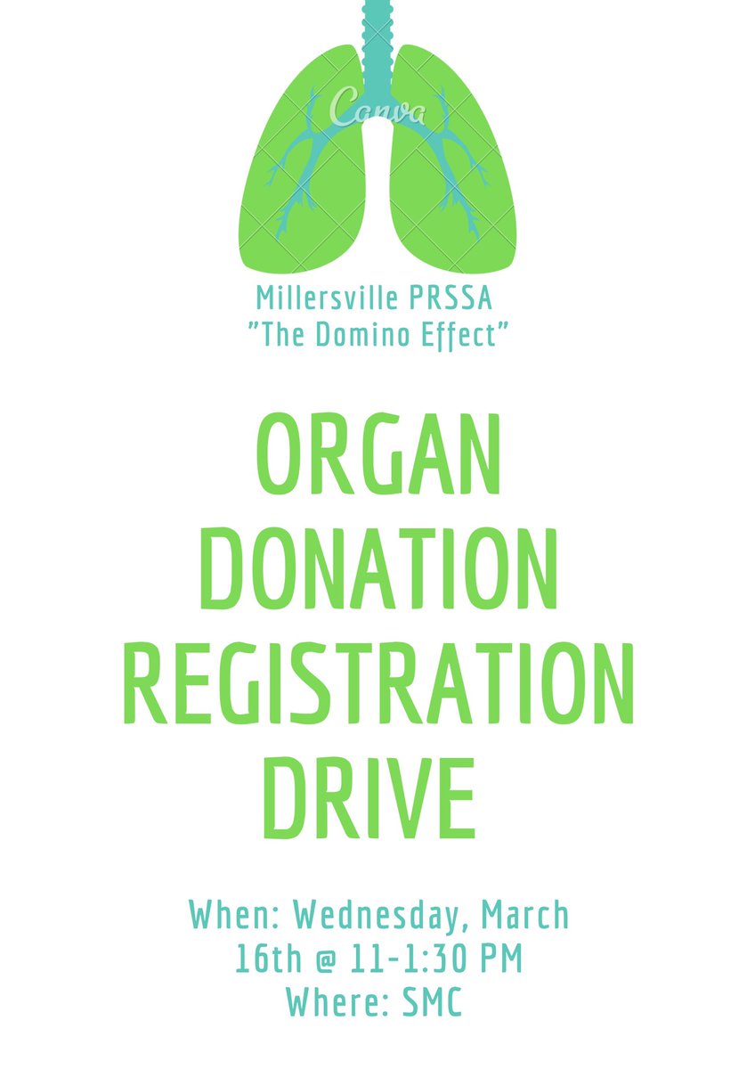 Join us this Wednesday in the SMC from 11-1:30 to become an organ donor!