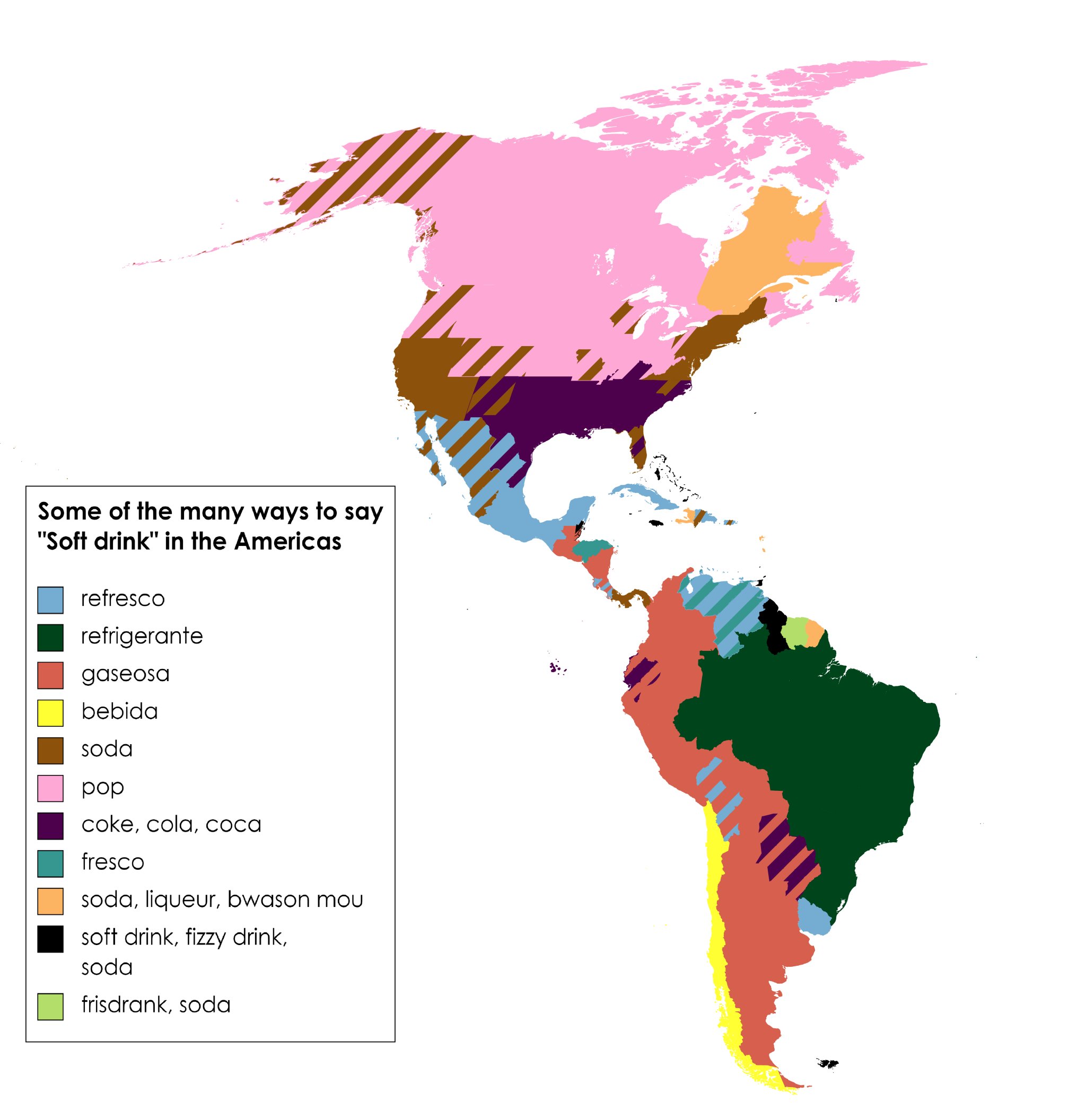 Como Se Dice Para En Portugues تويتر \ Luis Valer del Portillo على تويتر: "🥤¿Como se dice "refresco" en  el continente americano? 👇Este mapa muestra las distintas palabras en  español, inglés, portugués y francés para referirse a una