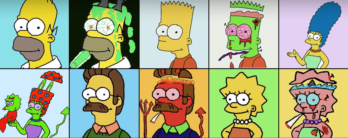 NFTom34's tweet photo. Simpsons x @ThePossessedNFT 

@whatthefurr @tmw_buidls https://t.co/Pkd8OLyrgs