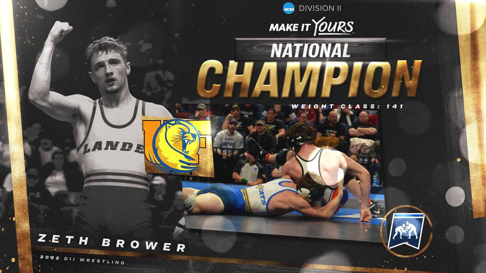 Zeth Brower moves on to the second day of the NCAA Div. II National  Championships - Becomes Lander Wrestling's first All-American - Lander  University