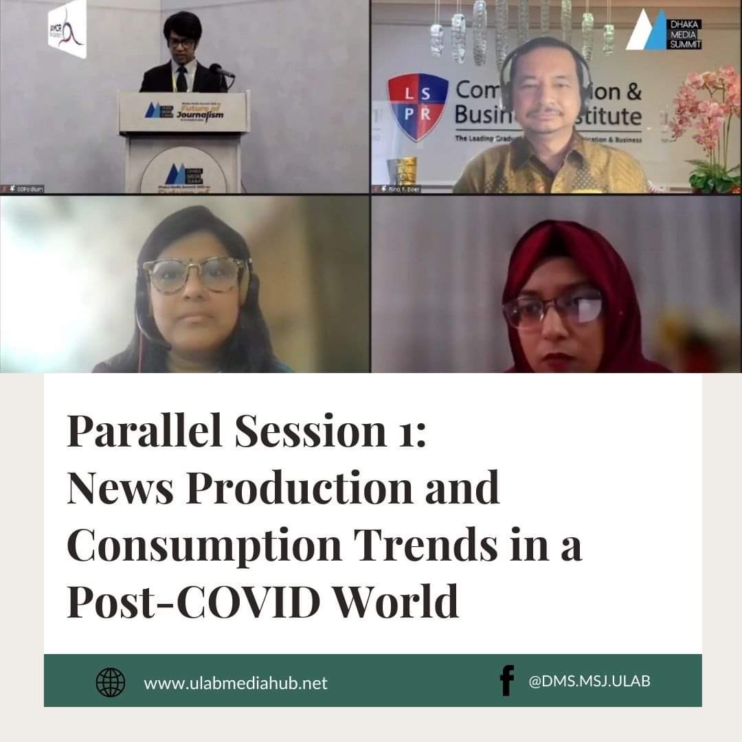 DhakaSummit's tweet photo. Ongoing: Parallel Session-1: News Production and Consumption Trends in a Post-COVID World

#dms2022
#ULAB
#MSJ https://t.co/ihcFOcaNvi