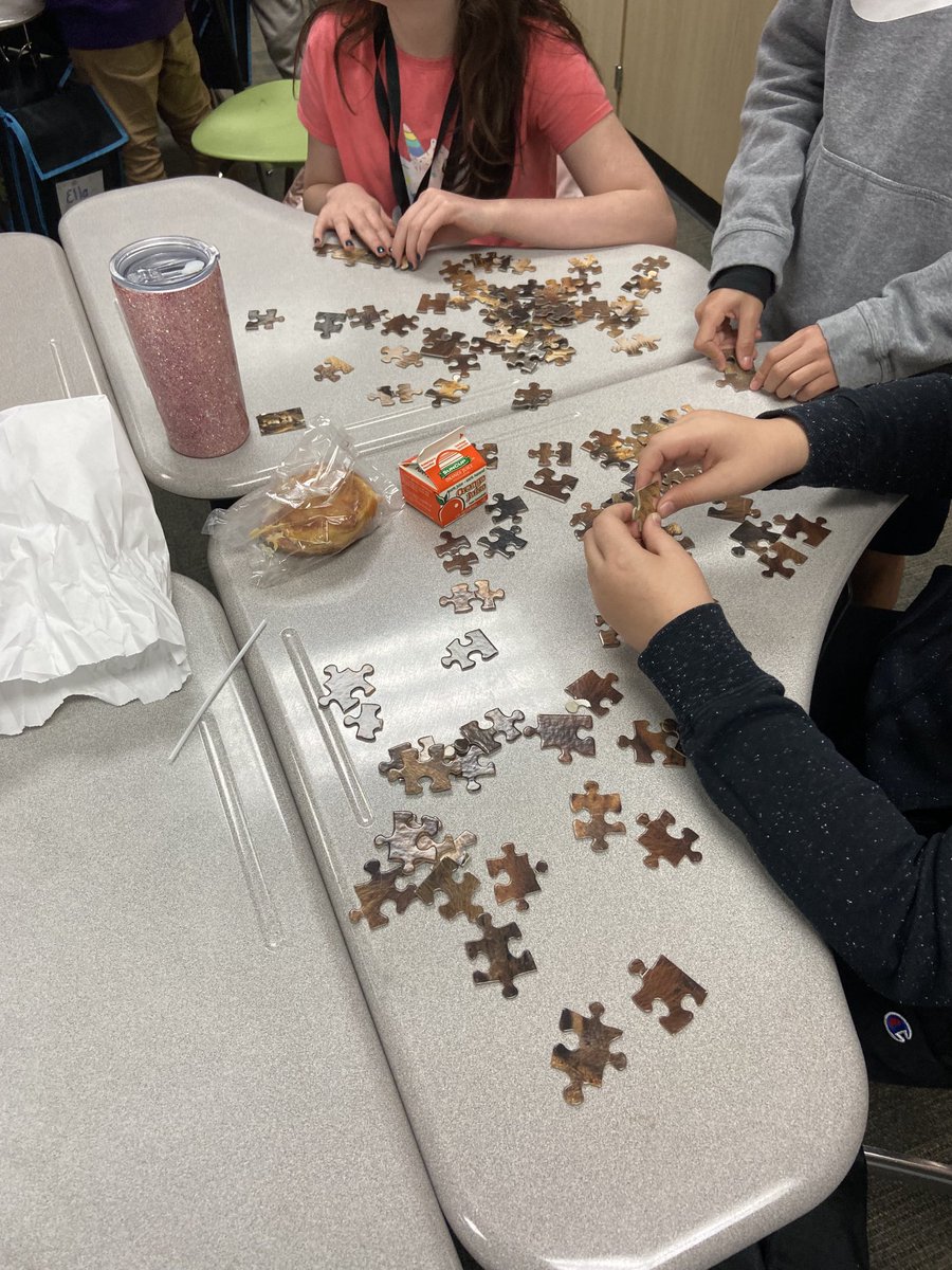SESchlageter's tweet photo. The word of the month is cooperation. They did a fantastic job working together to solve the puzzles. https://t.co/GHcJ7LwzTW