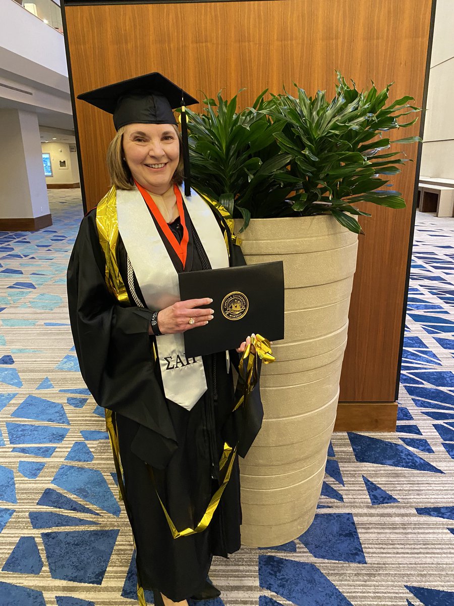 cwaldrup3's tweet photo. It’s never too late to learn! Graduated with an MBA today. Inducted in Delta Mu Delta and National Society of Leadership and Success (NSLS). On to the next challenge! #CapellaGrad https://t.co/cbramhdOLF