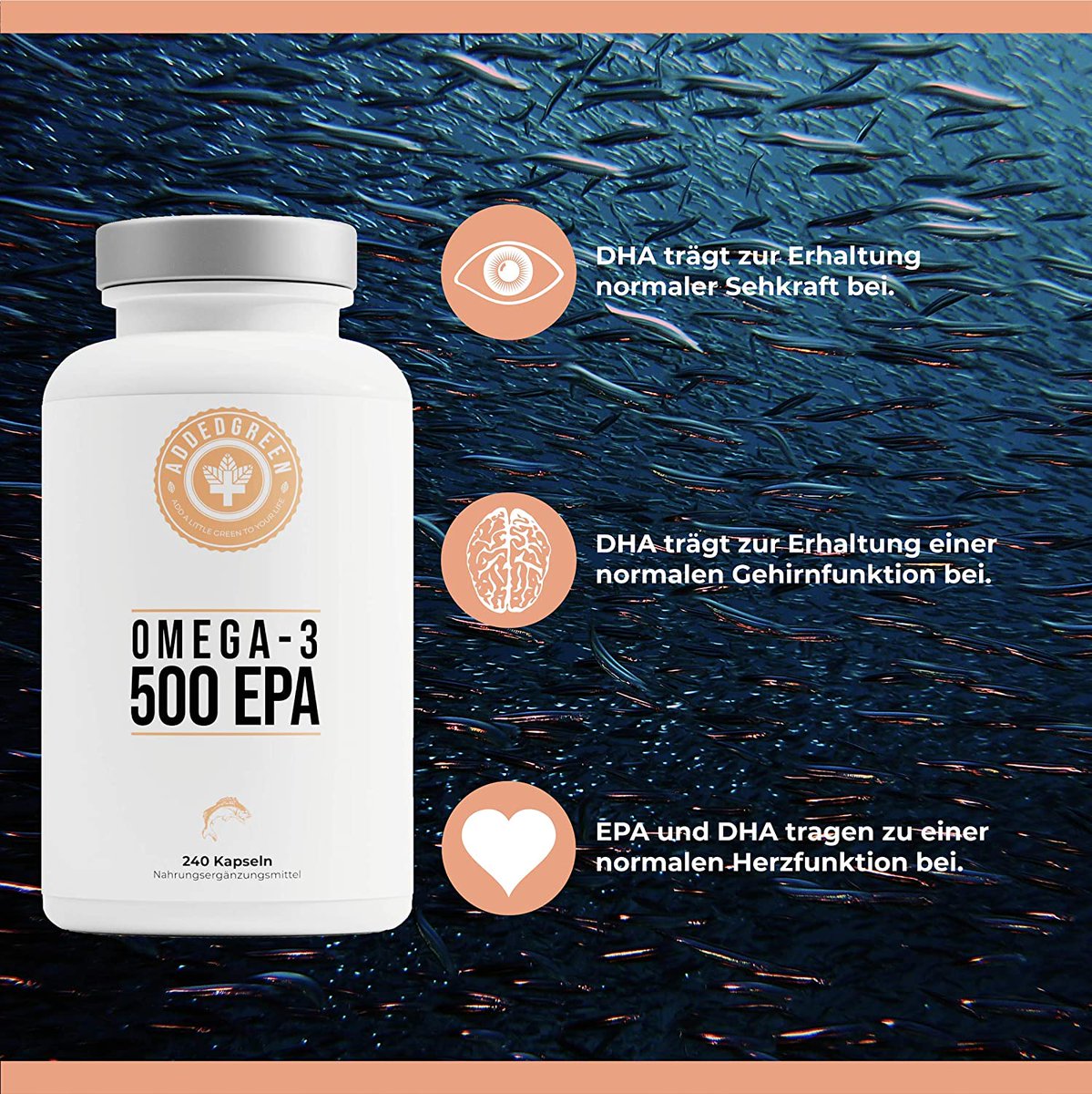 AddedGreen's tweet photo. Für #Herz, #Hirn und #Augen. Omega-3-Fettsäuren unterstützen den Körper in vielfältiger Weise.

https://t.co/6hvqqKpi0m

Alles für die #Gesundheit. #Addedgreen #Nahrungsergänzung https://t.co/T1PezYnSmX
