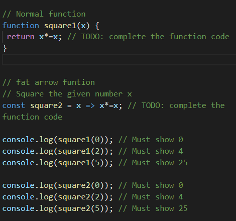 AdityaDev03's tweet image. Really confused?

why square1 funtion needs return keyword (showing error without it) but square2 does not ? #100Devs