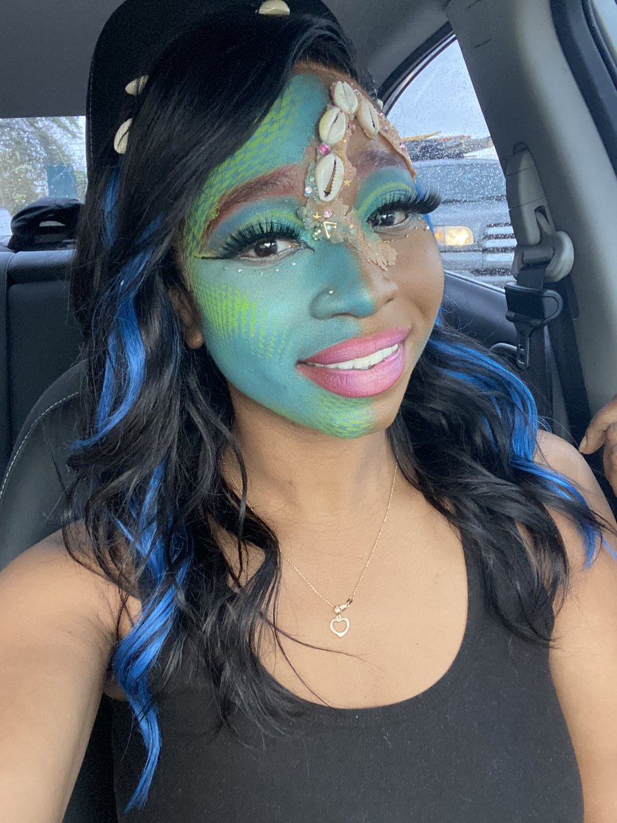 Esti_Trice's tweet photo. We won 1st Place!🏆🏆💓🧜🏿‍♀️💓 Jess did her thang wit the makeup!🔥#makeupcontest #school #esti #estibae #esthetician #specialfx #learning https://t.co/9YM0lVoZ83