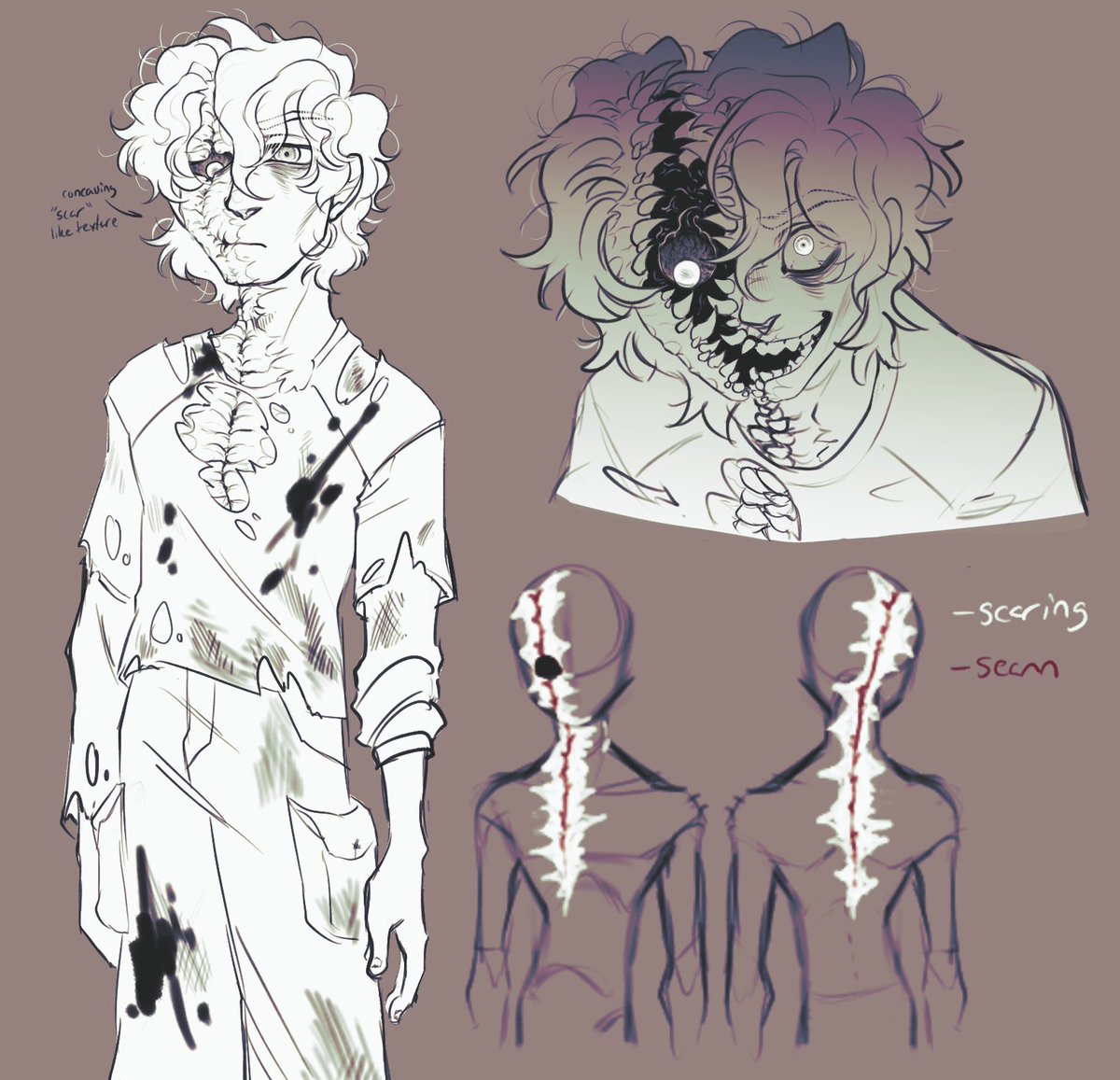 omelettecandy's tweet photo. // BODY HORROR + EYE TRUAMA
.
.
.
Patient 0 design cuz tommy deserves to be a little fucked up as a treat
#tommyinnitfanart #TOMMYINNIT #Slimeciclecinematicuniverse https://t.co/bbXns0c9Gw
