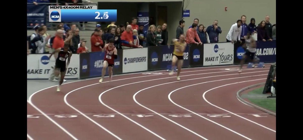 Lancer alum Ryan Rager wins National championship in 4x4 relay in NCAA D2 indoor meet for Ashland University.