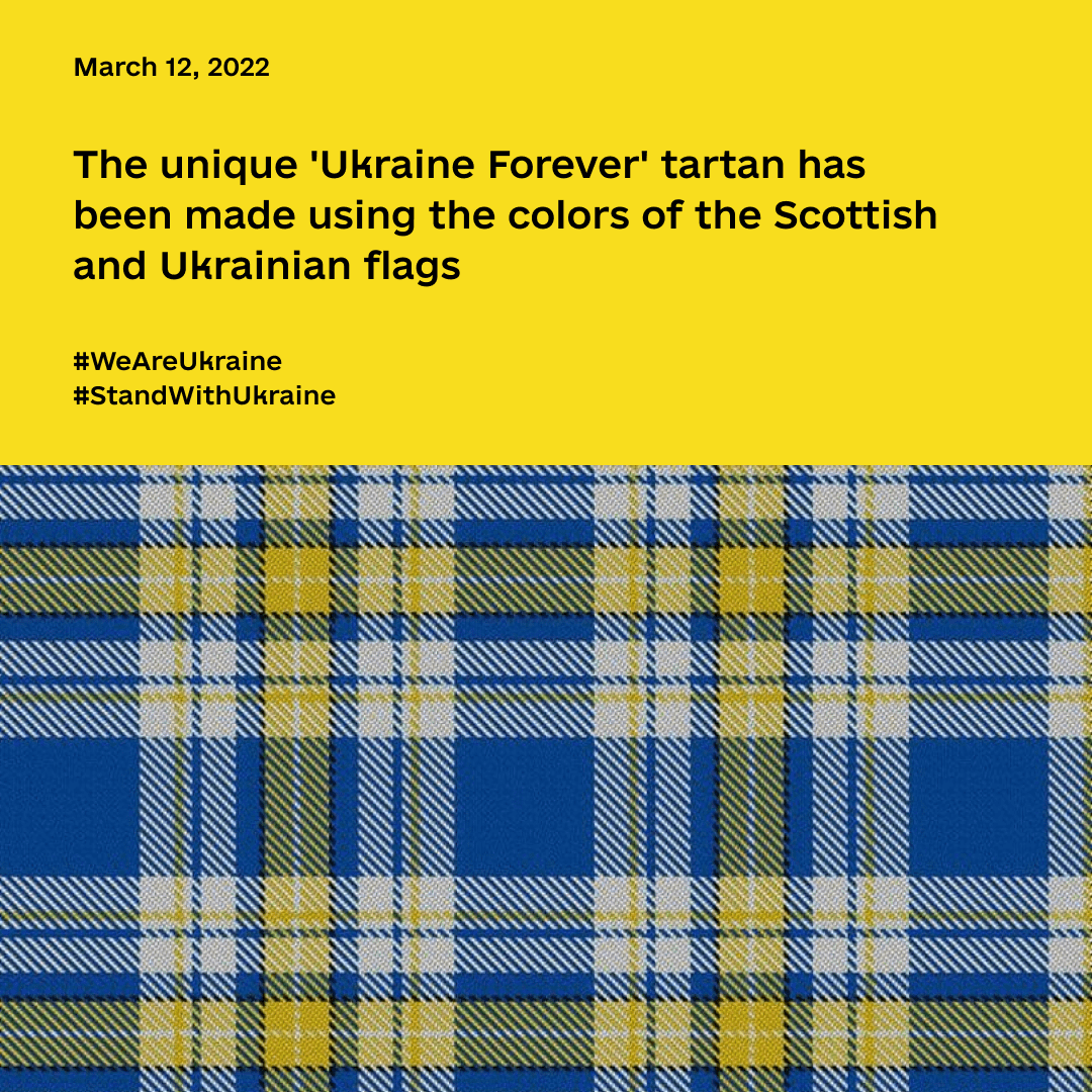 von_weber0912's tweet photo. スコットランド政府公認のタータンチェック「UKRAINE FOREVER」は、ウクライナとスコットランド両国の国旗をかけ合わせたデザインで、とにかく青と黄色と白が可愛いバランス。一目惚れしてマフラーを買ってしまいました。売上はウクライナの人道支援組織に寄付されるそう。
https://t.co/H0gQuOSQQe https://t.co/oyLYOpKsxU