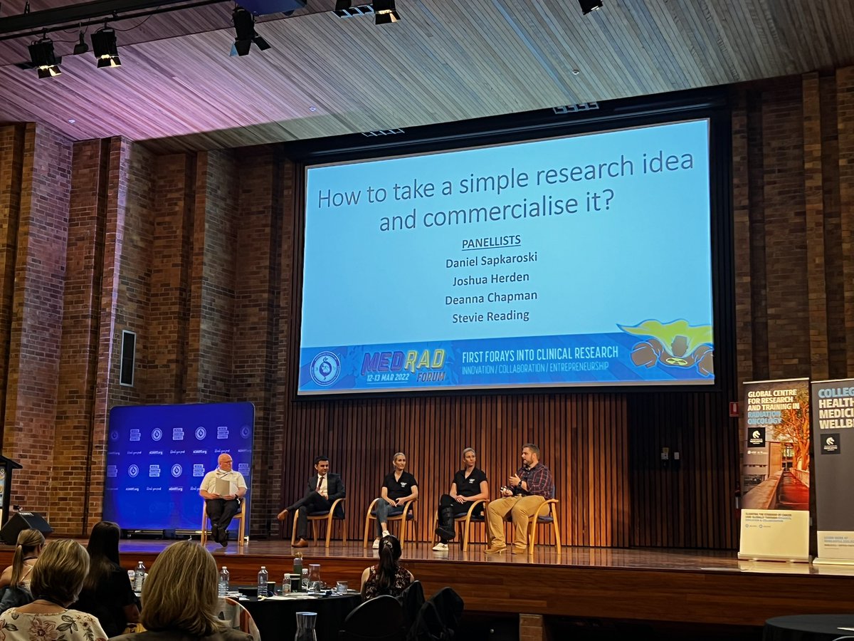 How to commercialise a research idea - a panel of diverse &amp; innovative clinicians sharing their journeys! 💡🤩
<a href="/treatmenttrend/">The Treatment Trend Co.</a> 
<a href="/DanielSapkaros1/">Daniel Sapkaroski, PhD</a> 
@ASMIRTorg 
#ASMIRTorg
#MedRadForum
#letsgoGC_RTRO
<a href="/DrYolandaSurjan/">A/Professor Yolanda Surjan</a>