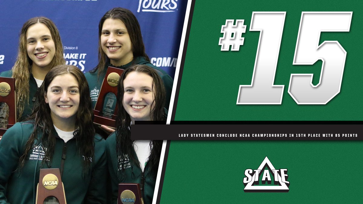 DeltaStateSWD's tweet photo. Fantastic week in Greensboro! Finished in 15th place! Thanks for all your support this season!

#WhereChampionsPlay🏊 https://t.co/m6agMSS9um