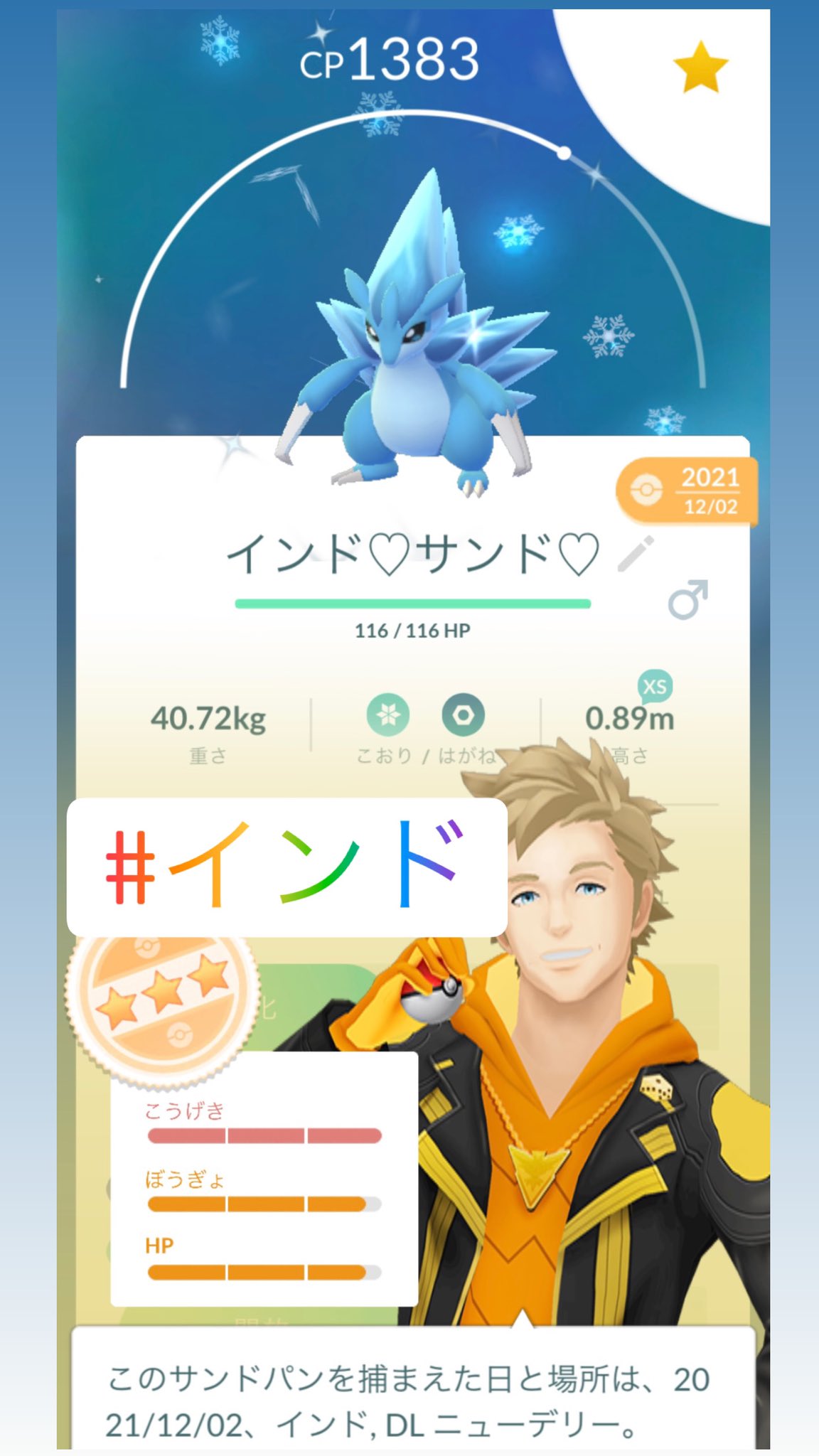 W サンド インド産 の アローラ サンド 進化完了 サンドパン ポケモン ポケモンgo サンドコミュニティデイ サンド サンド色違い アローラサンド色違い 色違いサンド 色違いアローラサンド Sandshrew Pokemon Pokemongo