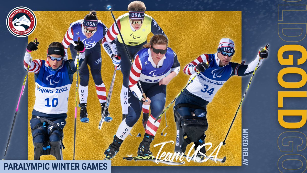 THEY DID IT!! 

#TeamUSA win 🥇 in the cross-country mixed relay!

#WinterParalympics #ShowTheWorld