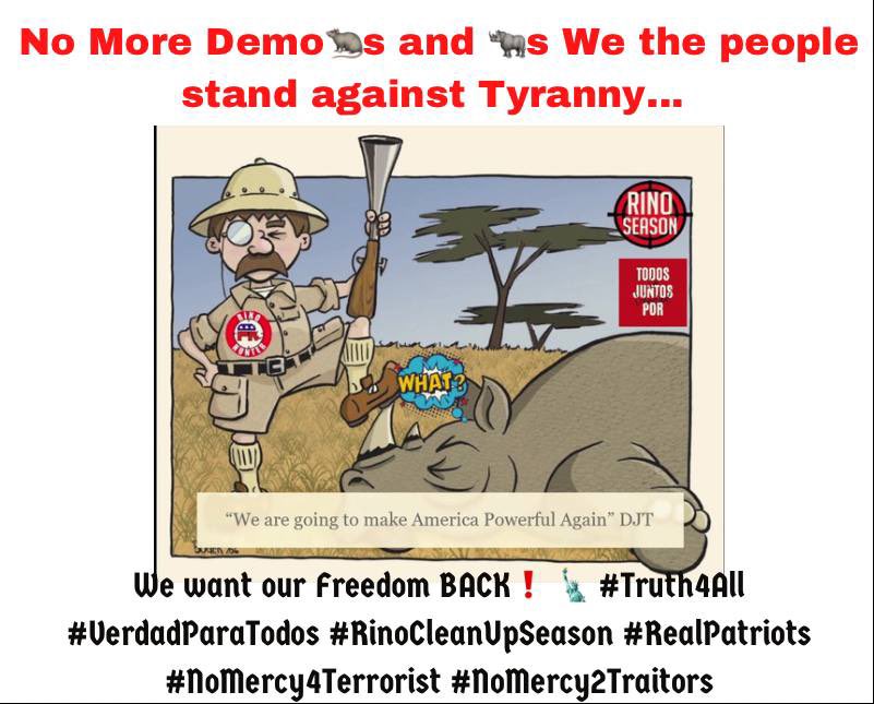 YoouurrMama's tweet photo. #TruthForAll #VerdadParaTodos #RinoCleanUpSeason #RealPatriots #NoMercyForTerrorist #NoMercyForTraitors https://t.co/KTk7fKLLu9