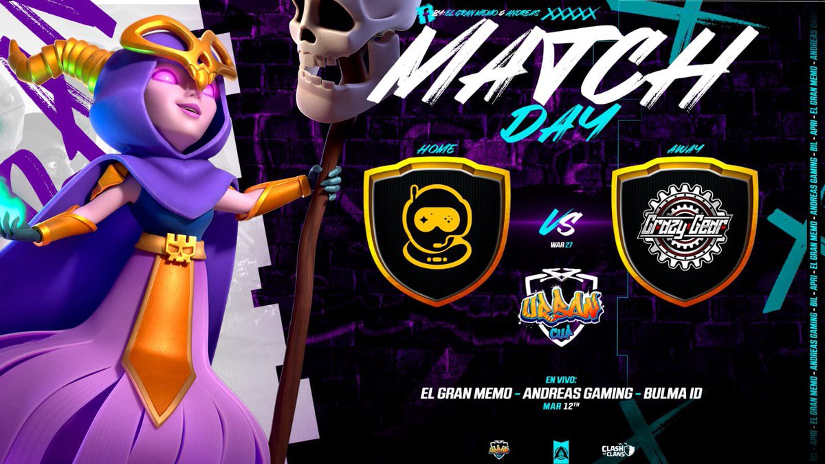 UrbanCup's tweet photo. 🏆Urban Cup 🔥
@SpaceStationCOC 🆚 #CrazyGear
🔴Domingo 13
⌛️11am🇲🇽 en la página de @BulmaId
🔵FB https://t.co/m4LxnKuepU
🟣Twitch https://t.co/SvgTUDPsXl https://t.co/LAaGfWSfOr
