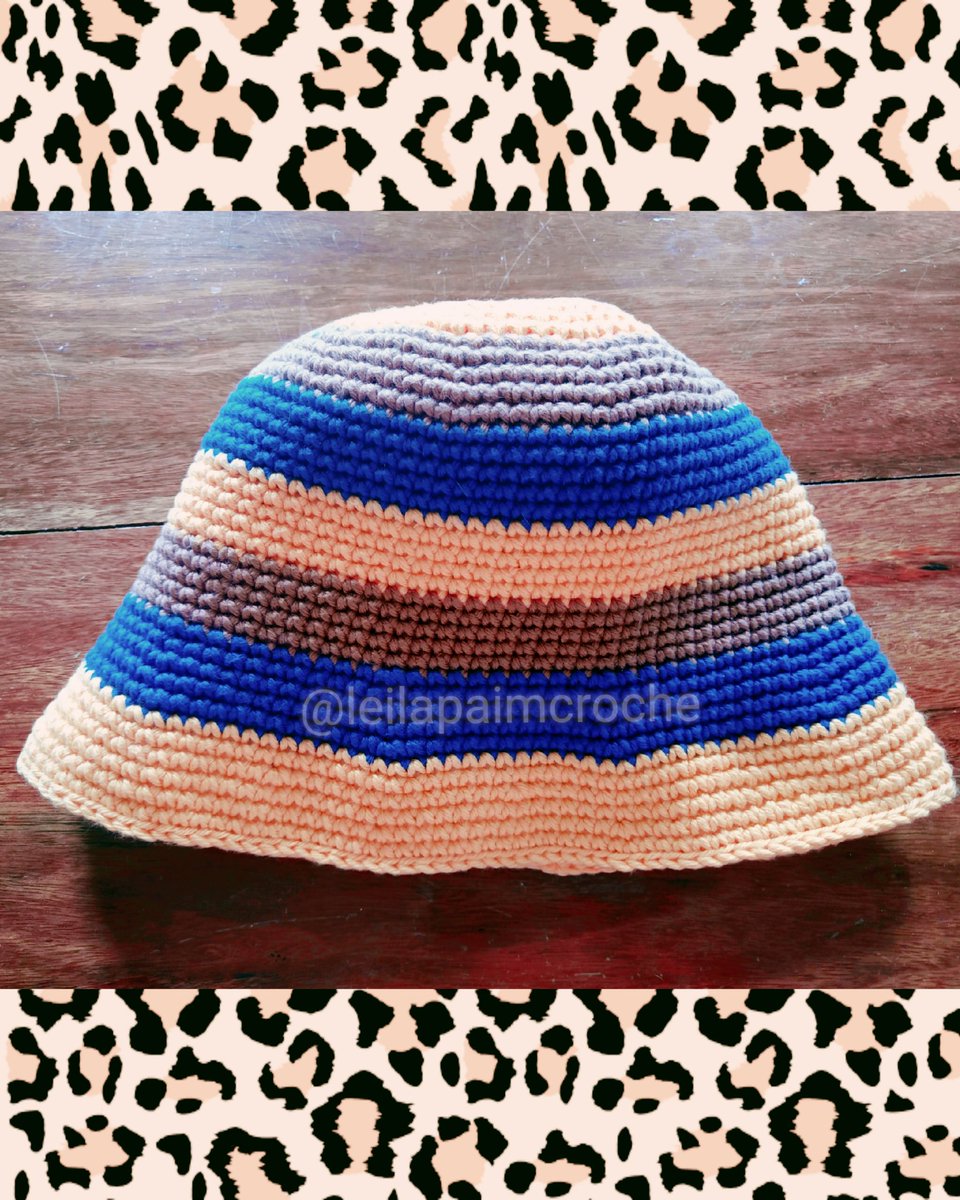 leilapaimcroche's tweet photo. Bucket Hat listra, linha 100% algodão...💛💙🍂
#valoriseoartesanato
#circuloprodutos
#buckethat
#croche https://t.co/d3Mk7Tulqn