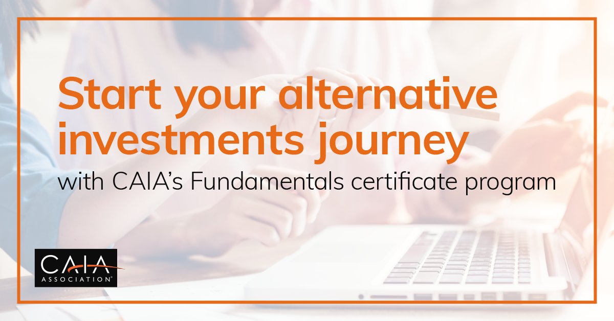 CAIAAssociation's tweet photo. With specialized modules on #ESGinvesting, #liquidalts, private credit, and more, CAIA's Fundamentals certificate course can be completed on your own schedule. Learn why this flexible learning experience is a great introduction to #alternativeinvestments: https://t.co/XBssaUDQRn https://t.co/hyPkhJqJM9