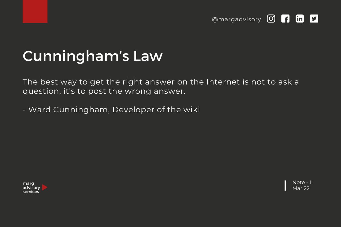 margadvisory's tweet photo. Read about Cunningham's Law. Follow us on Instagram to read the full story https://t.co/GBqyyURcgZ

#onlinecommunities #law #work #people #mcgeady #cunningham #decisionmaking #law #usenet #margadvisoryservices #margnotes #odisha #bhubaneswar #advisoryservices #wikipedia https://t.co/17OrZAkssn