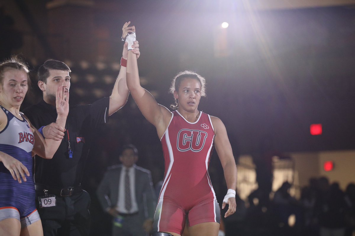 CvilleWWrestle's tweet photo. Your 2022 NATIONAL CHAMPION at 155 lbs, KENYA SLOAN!!! 

#WeAreCU https://t.co/FjBOIUp4oR