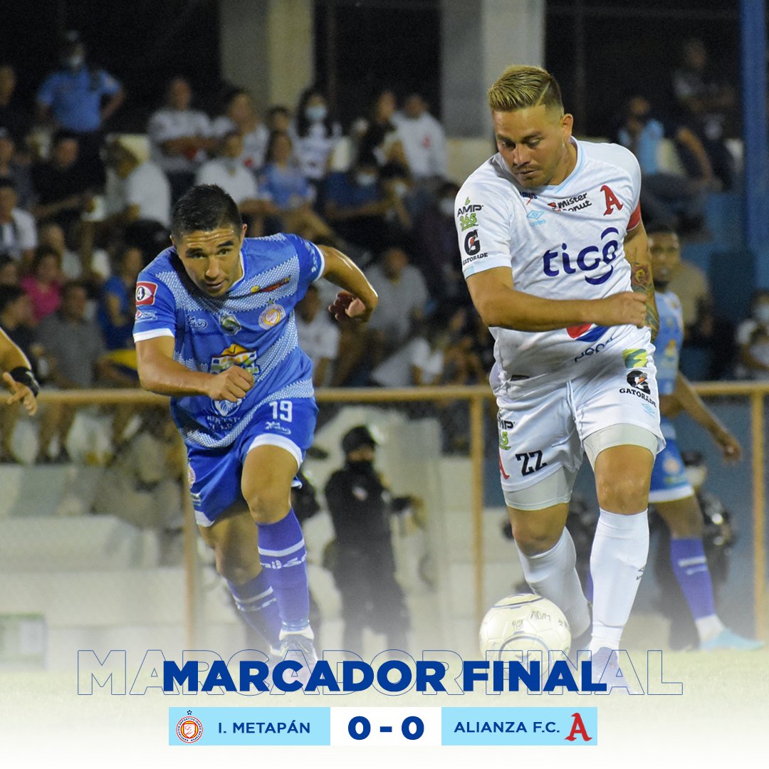 AlianzaFC_sv's tweet photo. Termina el juego en el estadio Jorge Suárez Landaverde | @adimetapansv 0-0 @AlianzaFC_sv
 
#METvsALI
#Clausura2022🅰️
 
#AlianzaFC https://t.co/dRESeNFOtB