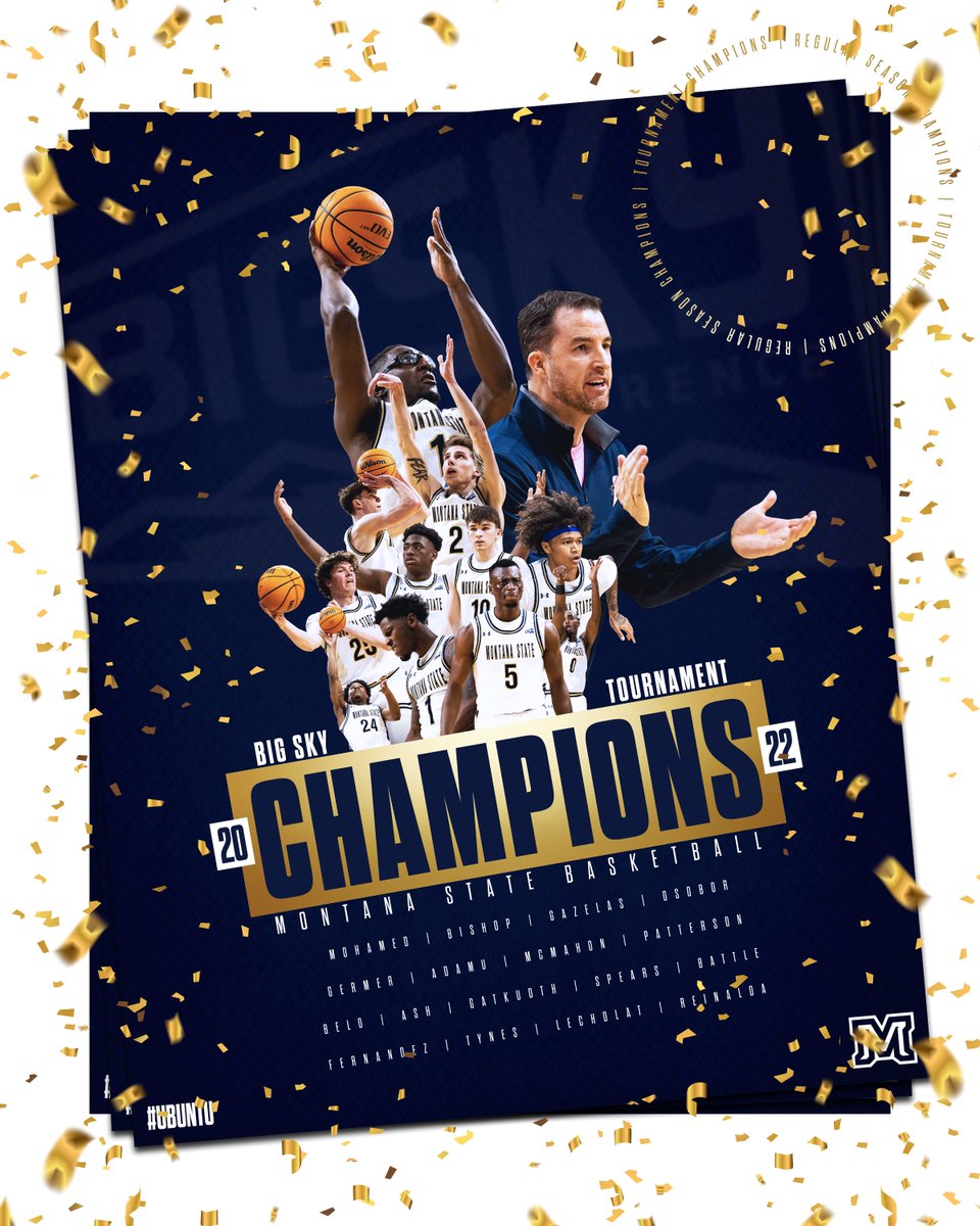MSUBobcatsMBB's tweet photo. 26 years in the making. 

The Bobcats are the 2022 @BigSkyMBB TOURNAMENT CHAMPIONS!!!

#UBUNTU x #GoCatsGo https://t.co/IVqHvgwWmS