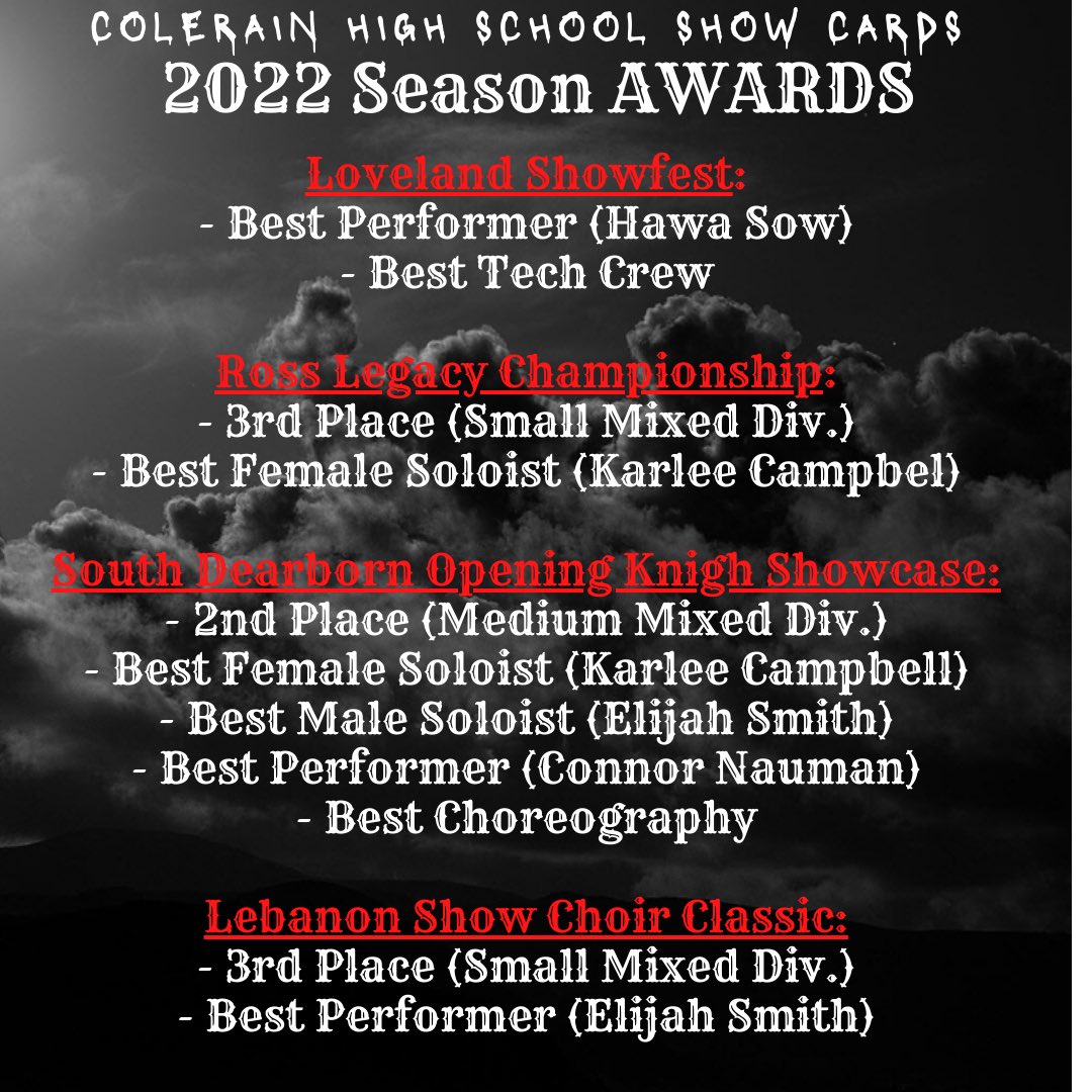 Colerain Show Cards tweet media