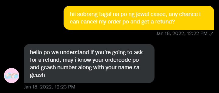 rugaruega's tweet photo. since ayaw ni @GureumPH ma-resolve privately, at pili lang nire-replyan niya, labas ko na rin ito 🙃🙃 

i opted for refund since di na ako nag-collect album pcs niyan and pumayag naman sila na i-refund or else chineckout ko na yan++ https://t.co/JS3H5Malp7