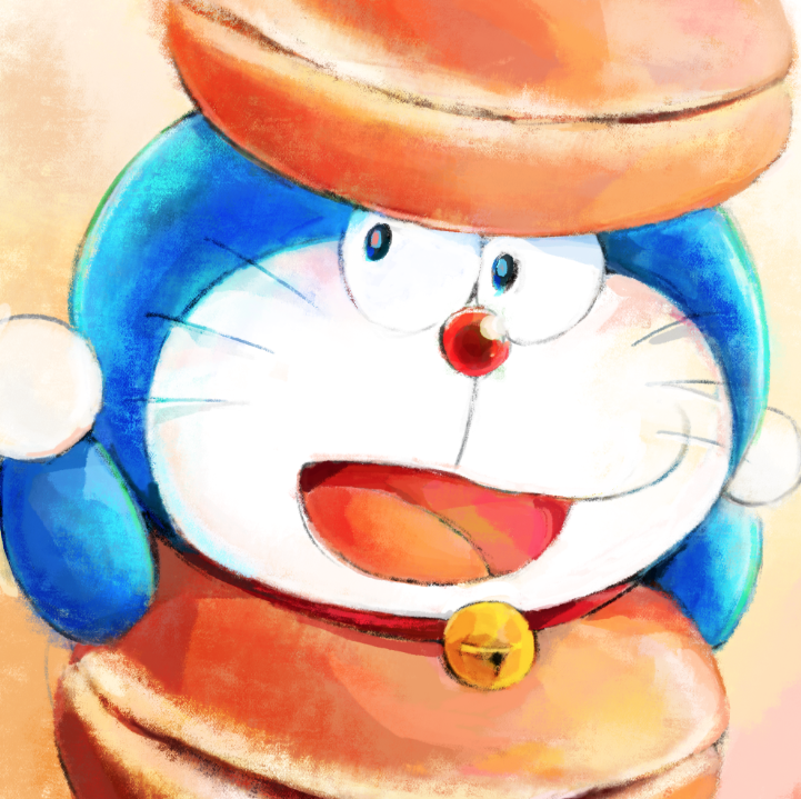 「どら焼きを着るドラえもん #ドラえもん 」|望月田吾作のイラスト