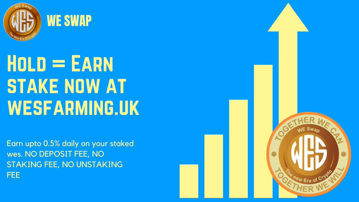 weswaptoken's tweet photo. HOLD on to your wes token and Double your crypto earnings
Start staking at https://t.co/fyfTT3Ld42
#wesfarming #westoken #staking #tron https://t.co/ALSJ0xocBW