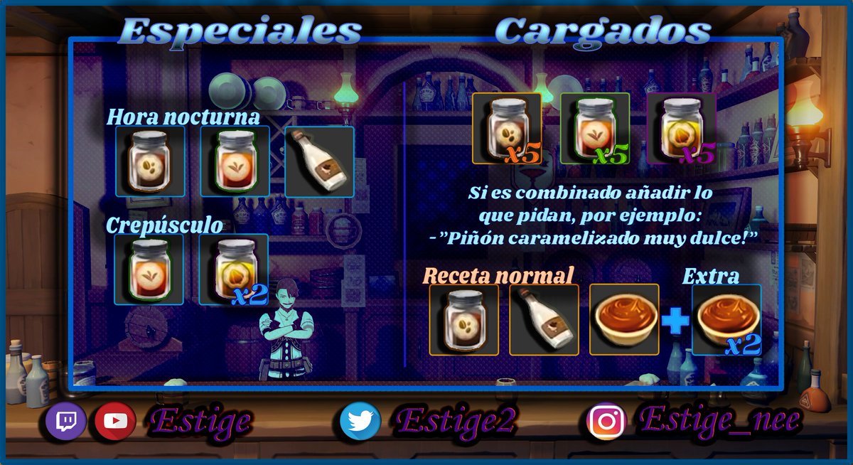 Estige2's tweet photo. ❤️TODAS las RECETAS!❤️de "Sueños embriagadores"

Hoy por fin se liberan el ultimo ingrediente y los desafios. 
Aquí dejo la lista completa de las recetas, para que las tengais a mano cuando los hagais.

UwUwuses para todos

#GenshinImpact #原神 https://t.co/kpDoZ9DPHV