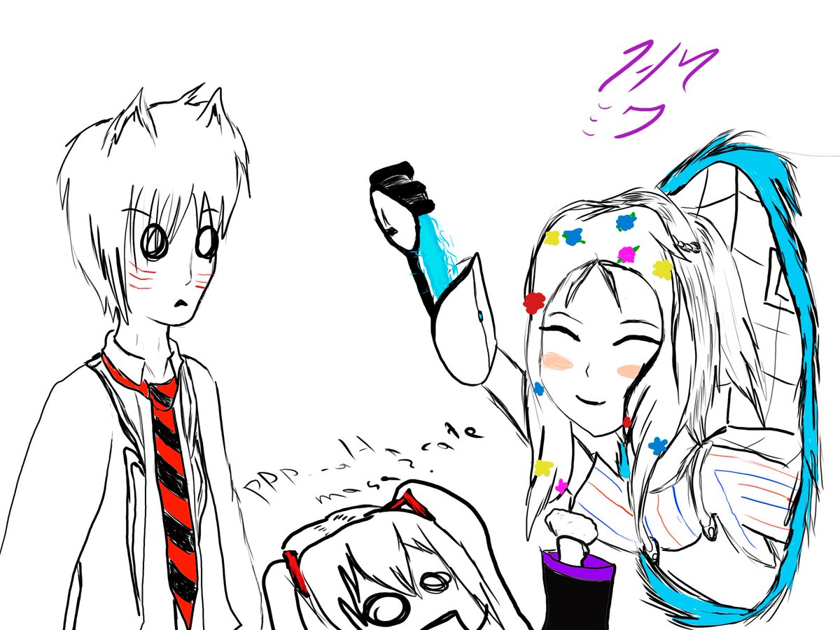 L1Hagane's tweet photo. Hola Haganers a qui Miku casi comiendo me un Paltacate y adivinen que salio de la pared antes del #InariDirectos #MasaruArt #HaganerDibujos #InariWArt https://t.co/LuzBF8yzrG