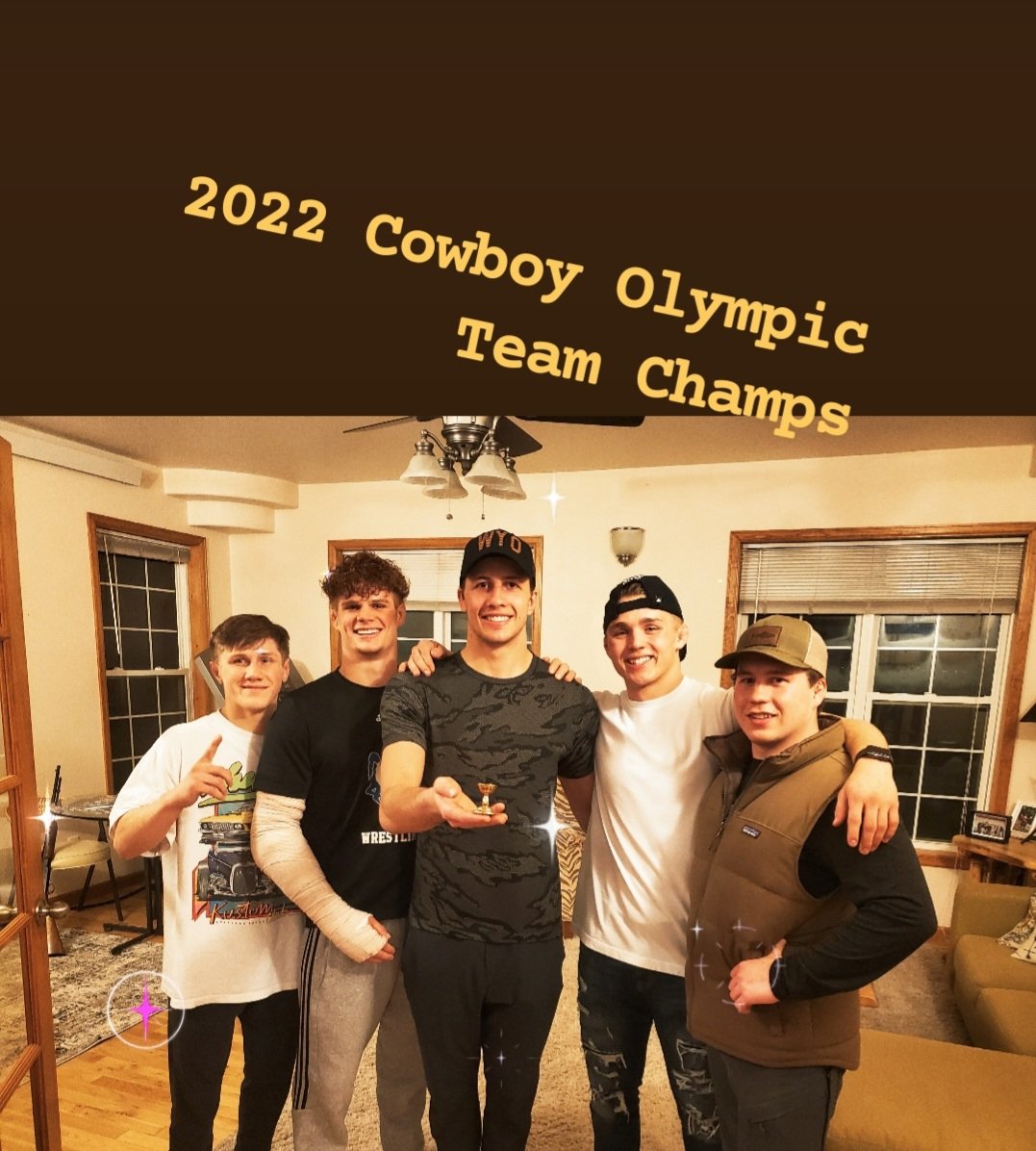 Branch9497's tweet photo. Cowboy Olympics came back with a BANG! @TateSamuelson @Jakesvihel @ColeMoody08 @Trevvjeffs @kev1nator_ @WyoWrestle  #LCT https://t.co/qrwlyk1LXD