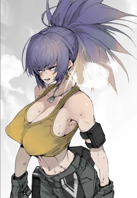 訓練終了直後のレオナ
#KOFXV  #KOF15 