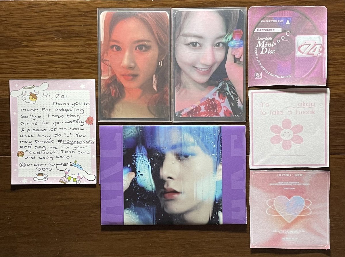 vminaddtocart's tweet photo. sahyo mail ! ~ 📬 ▸ @dreaminsuncart ; #keykproofs  

📓: thankyousm for letting my kahatis adopt sahyo, and @d4mnmatt for the pasalo slot! tysm for the cutesy packaging and the freebies too! ☻ 'till our next! 🤍 

꒰📁꒱ —  #jianabudolnanaman https://t.co/Q3n4pRqHc8