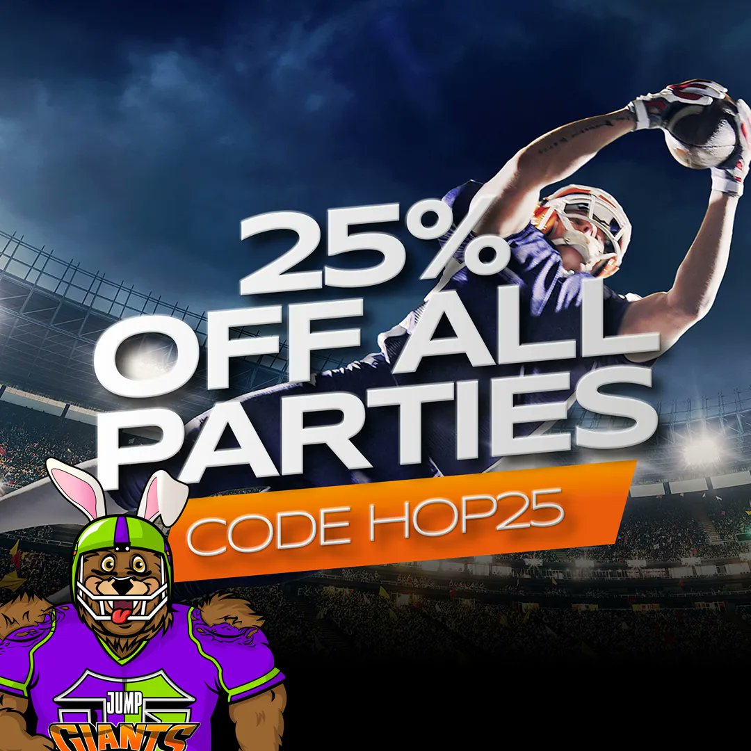 Jump Giants is the ultimate way to celebrate 🎉 

It's Giant fun for the whole team, you'll be bouncing from the walls...literally! 

Don't forget to use code HOP25 for 25% off all parties in March and April!

Check out our 3 unique party packages here 👉buff.ly/2UyLsYs