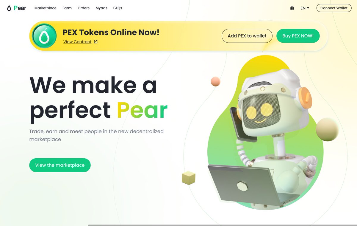 BSC_Newspaper's tweet photo. New #BSCGem 

🔰Name : $PearDAO
🥞Status : Listed on Pancakeswap
⭐️Rating by BSC Newspaper : 10/10 ✅

PearDAO is a decentralized online marketplace. The protocol aims to provide an open, free, decentralized marketplace (PEAR Network)

💎Know More https://t.co/S1TJMIOstE https://t.co/g4mYiCL0Sj
