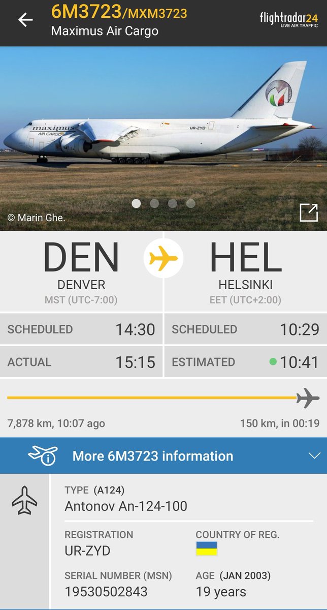 #Antonov AN-124-100 arriving to #Helsinki https://t.co/HNjzdgx4CB