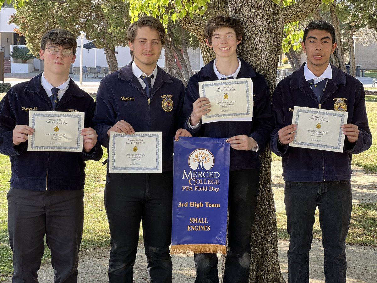 Amazing job to our Small Engines team for placing 3rd High Team overall at the Merced College Field Day!! Special shout out to Branyon Bliss for placing 4th High Individual! #caffa #mercedcollege #muhsd #muhsdcte #smallengines