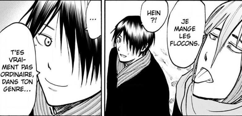 dailyhimuro's tweet photo. tatsuya watching atsushi eat snowflakes with a smile on his face? art. https://t.co/zoOe9kLjRX