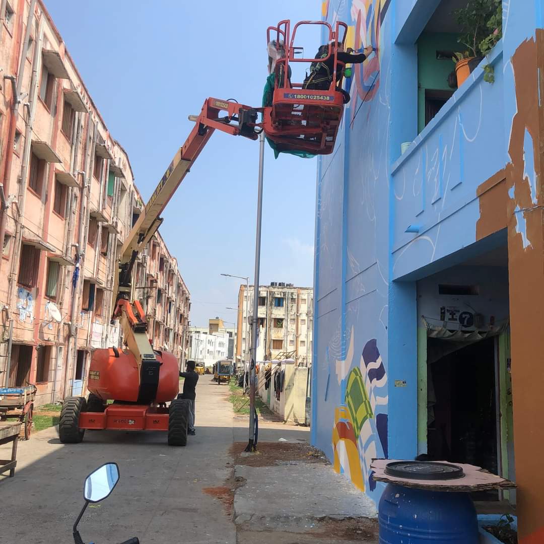 GermanyChennai's tweet photo. The big reveal tomorrow at Kannagi Art District, Thoraipakkam #Chennai 
#GraphicTravelogues by @GI_Chennai #Murals
More info on https://t.co/S465sTjPPD #TamilNadu #arts #culture #indogerman https://t.co/AUbM8uAwpl