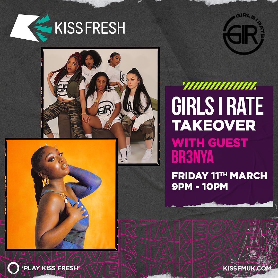 GirlsIRate's tweet photo. Did you catch our show on @KISSFresh? We had @Br3nya in Zee building &amp; guest mix by our very own @djmarniie all the way from 🇯🇲 .. links in bio #GIRRADIO #IWDTAKEOVER #BreakTheBias https://t.co/Ht3c4GLTru