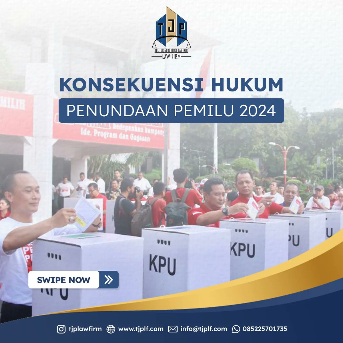 TJPLawFirm's tweet photo. Perpanjangan masa jabatan presiden dan penundaan pemilu dinilai tidak sesuai dengan tertib politik karena melewati batas lima tahun. Penundaan pemilu dinilai dapat merusak tata kehidupan demokrasi dan iklim negara hukum di Indonesia.

#advokat #lawyer #pengacara #pemilu https://t.co/7kt2IpS1Sg
