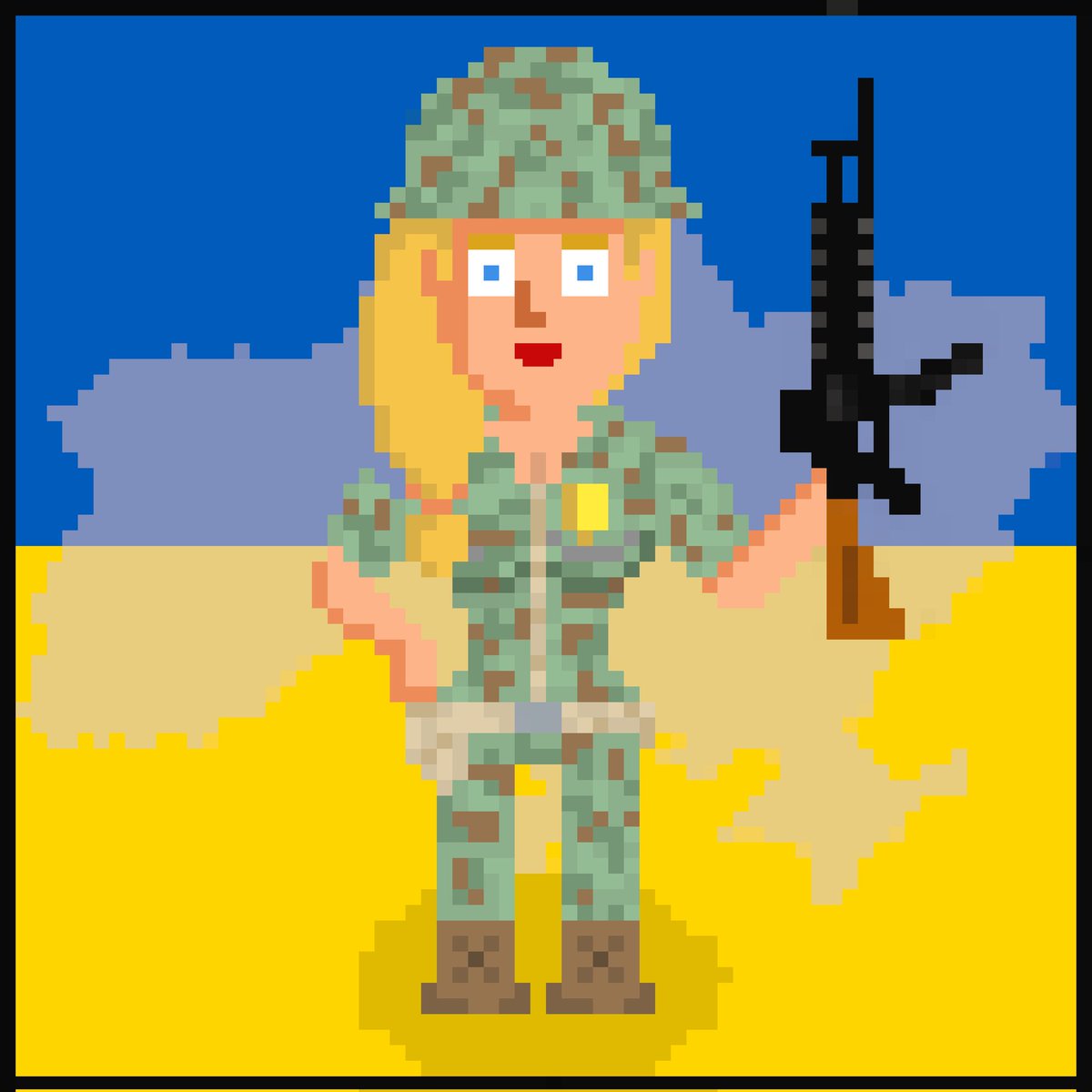 CryptoCop #1001
Super rare item.
In honor and to #support #Ukrainian #women who defend their country.
Please share this #fighter as much as possible to show your support for these brave Women!

Collection link in bio

#NFT #NFTCommmunity #pixelart
#opensea #polygon #blockchain