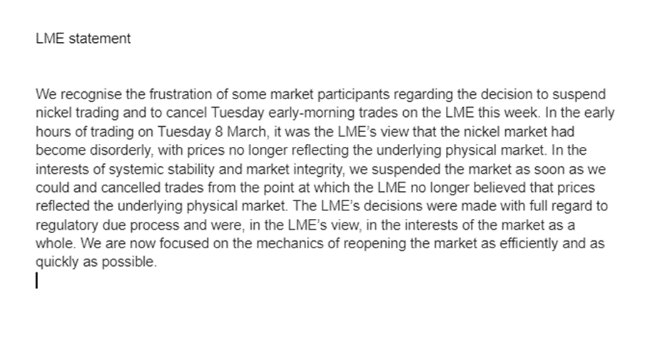 Russia controls ~17% of Nickel’s total supply & obviously with that amount of supply going out of sy...