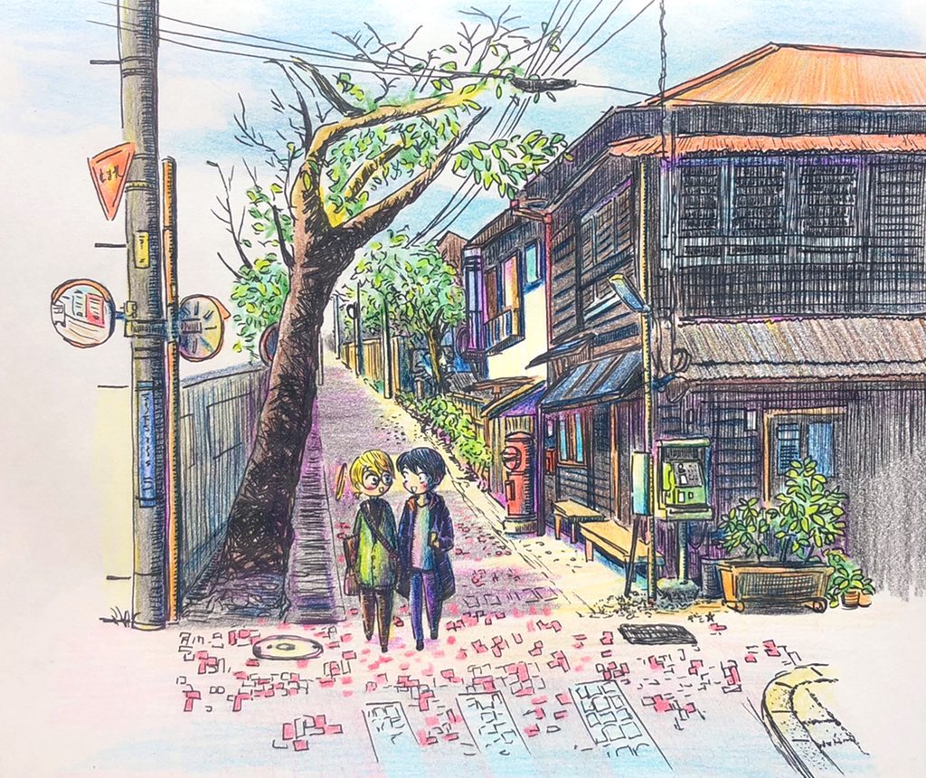 キラキラした絵も私ですがこういうゆるゆる日常絵も描くので貼っときます!まぁなかなかフォローされないとは思いますけども気になる方はお気軽にぃ〜 