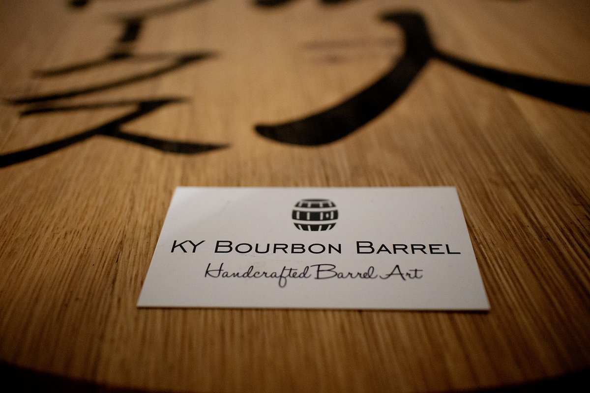 Huge Thank you to Mr. Clark of kybourbonbarrel.com  Purchased a custom bourbon barrel lazy susan with the "Ronin Mecha Works" Hanko (seal).  Looks (and smells) amazing!  Will be putting it to good use for product photos and pc building!
