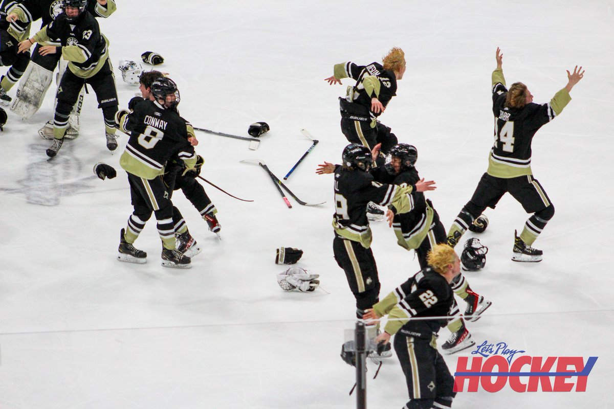 LetsPlay_Hockey's tweet photo. Congratulations to the Andover Huskies on winning their 1st title in school history! They defeated Maple Grove with a 6-5 win in 2OT in the Boys Class AA Championship Game this evening. https://t.co/23OTrtfxnv